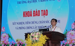 PGS.TS. Nguyễn Cảnh Phú - Bí thư Đảng ủy, Hiệu trưởng - phát biểu khai mạc