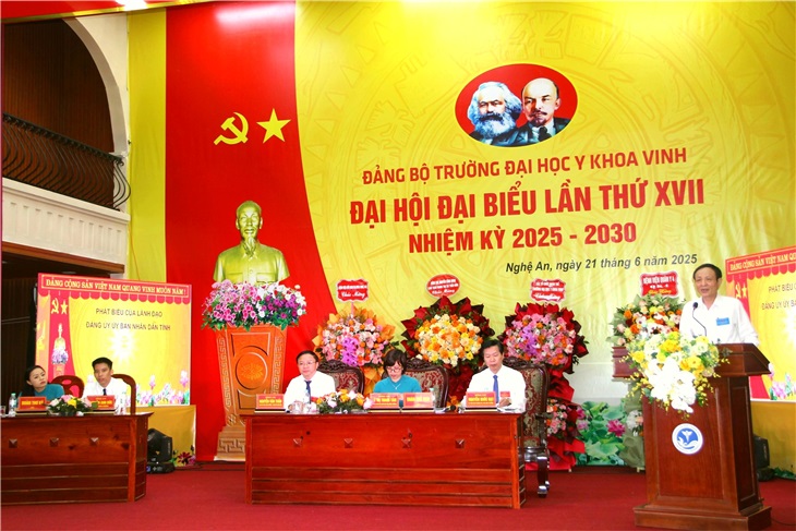 Đại hội Đảng bộ trường Đại học Y khoa Vinh nhiệm kỳ 2025-2030: Phát triển đột phá