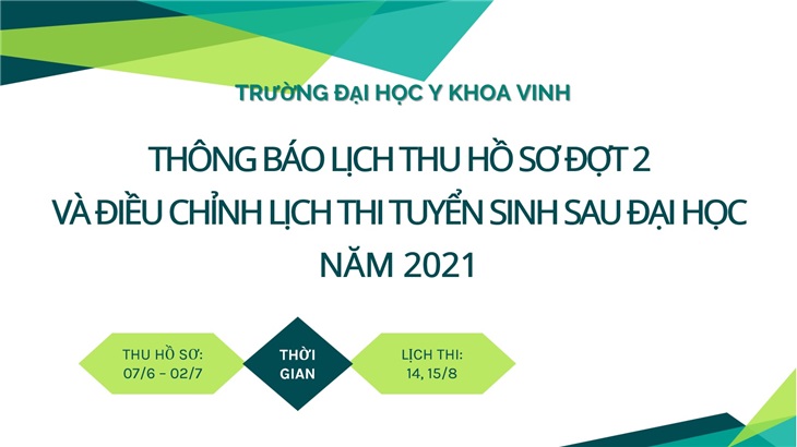 Thông báo thu hồ sơ tuyển sinh trình độ sau đại học đợt 2 và điều chỉnh thời gian thi tuyển sinh sau đại học năm 2021