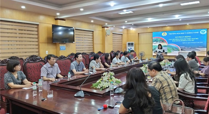 Trường Đại học Y khoa Vinh phát động phong trào ủng hộ đồng bào miền Tây Nghệ An bị ảnh hưởng bởi cơn bão số 3 (Wipha)