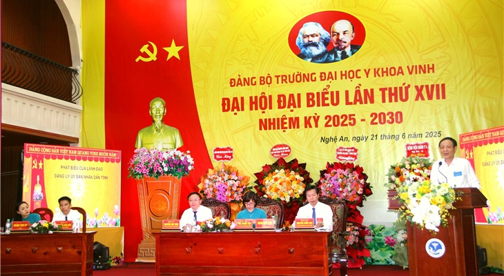 Đại hội Đảng bộ trường Đại học Y khoa Vinh nhiệm kỳ 2025-2030: Phát triển đột phá