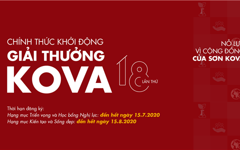 Thông báo chương trình học bổng KOVA lần thứ 18 năm 2020