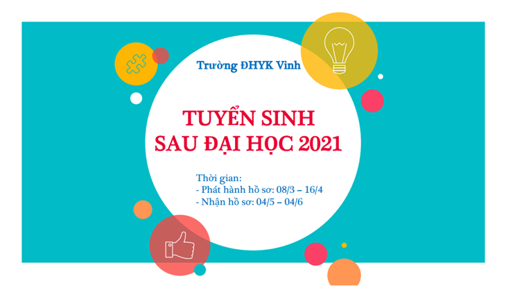 Thông báo tuyển sinh trình độ sau đại học năm 2021